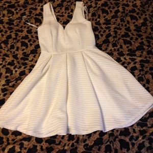 White flare Dress